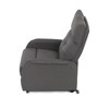 Polohovací křeslo, elektrické kabelové ovládání, šedá, látka, TV-5482 GREY2
