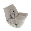 Polohovací křeslo, elektrické zabudované ovládání, béžová, látka, TV-7081 LAN2