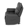 Polohovací křeslo, elektrické kabelové ovládání, šedá, látka vintage, TV-5874 GREY