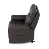 Polohovací křeslo, elektrické kabelové ovládání, hnědá, látka vintage, TV-5874 BR