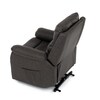 Polohovací křeslo, elektrické kabelové ovládání, hnědá, látka vintage, TV-5874 BR