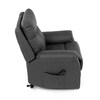 Polohovací křeslo, elektrické kabelové ovládání, šedá, látka vintage, TV-5874 GREY