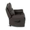 Polohovací křeslo, elektrické kabelové ovládání, hnědá, látka vintage, TV-5874 BR