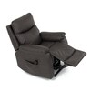 Polohovací křeslo, elektrické kabelové ovládání, hnědá, látka vintage, TV-5874 BR