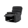 Polohovací křeslo, elektrické kabelové ovládání, šedá, látka, TV-S8348 GREY2