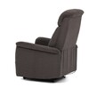 Polohovací křeslo, elektrické zabudované ovládání, hnědá, látka, TV-925 BR2