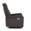 Polohovací křeslo, elektrické zabudované ovládání, hnědá, látka, TV-925 BR2