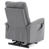 Polohovací křeslo, elektrické zabudované ovládání, šedá, látka, TV-929 GREY2