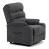 Polohovací křeslo, elektrické kabelové ovládání, šedá, látka, TV-S8348 GREY2