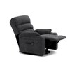 Polohovací křeslo, elektrické kabelové ovládání, šedá, látka, TV-S8348 GREY2