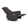 Polohovací křeslo, elektrické zabudované ovládání, hnědá, látka, TV-925 BR2