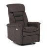 Polohovací křeslo, elektrické zabudované ovládání, hnědá, látka, TV-925 BR2