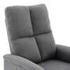 Polohovací křeslo, elektrické zabudované ovládání, šedá, látka, TV-929 GREY2
