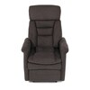 Polohovací křeslo, elektrické zabudované ovládání, hnědá, látka, TV-925 BR2