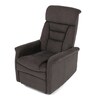 Polohovací křeslo, elektrické zabudované ovládání, hnědá, látka, TV-925 BR2