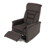 Polohovací křeslo, elektrické zabudované ovládání, hnědá, látka, TV-925 BR2