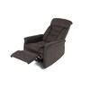 Polohovací křeslo, elektrické zabudované ovládání, hnědá, látka, TV-925 BR2