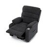 Polohovací křeslo, elektrické kabelové ovládání, šedá, látka, TV-S8348 GREY2