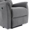 Polohovací křeslo, elektrické zabudované ovládání, šedá, látka, TV-929 GREY2