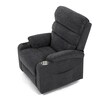 Polohovací křeslo, elektrické kabelové ovládání, šedá, látka, TV-S8348 GREY2