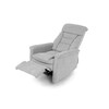 Polohovací křeslo, elektrické zabudované ovládání, šedá, látka, TV-925 SIL2