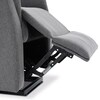Polohovací křeslo, elektrické zabudované ovládání, šedá, látka, TV-929 GREY2