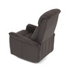 Polohovací křeslo, elektrické zabudované ovládání, hnědá, látka, TV-925 BR2