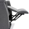 Polohovací křeslo, elektrické zabudované ovládání, šedá, látka, TV-929 GREY2