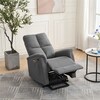 Polohovací křeslo, elektrické zabudované ovládání, šedá, látka, TV-929 GREY2