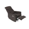 Polohovací křeslo, elektrické zabudované ovládání, hnědá, látka, TV-925 BR2