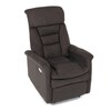 Polohovací křeslo, elektrické zabudované ovládání, hnědá, látka, TV-925 BR2
