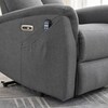 Polohovací křeslo, elektrické zabudované ovládání, šedá, látka, TV-929 GREY2