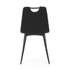 Jídelní židle, černá, látka, DCL-V2017 BK2