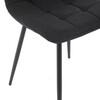 Jídelní židle, černá, látka, DCL-V2017 BK2