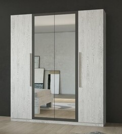 AGADIR šatní skříň 4D, antracit/light artwood