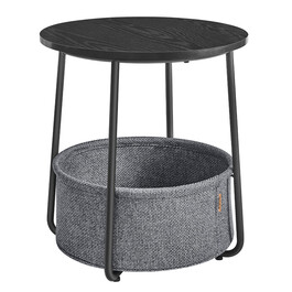 Odkládací stolek 45x45x50cm, mdf, černá, AKF-E1023 BK