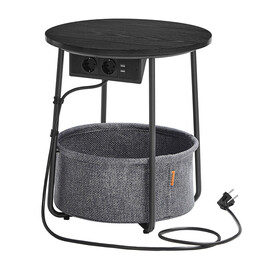 Odkládací stolek 45x45x50cm, mdf, černá, AKF-E1028 BK