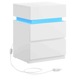 Noční stolek 40x35x55cm, mdf, bílá, ANT-E1163 WT