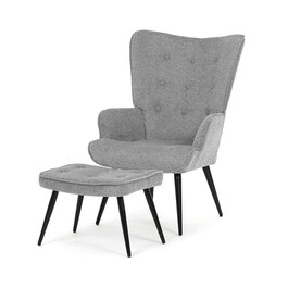 Relaxační křeslo, šedá, sametová látka, AK-303 GREY2