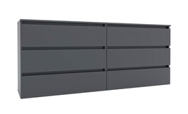 IDEA šuplíková komoda 1800, Grafite grey / Grafite grey