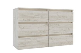 IDEA šuplíková komoda 1200, Gold craft oak / Satin
