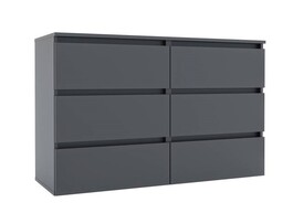 IDEA šuplíková komoda 1200, Grafite grey / Grafite grey
