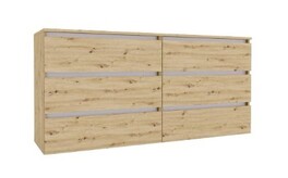 IDEA šuplíková komoda 1800, Oak Artisan / Nimfea alba