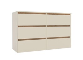 IDEA šuplíková komoda 1200, Satin / Gold Kraft oak
