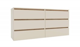 IDEA šuplíková komoda 1600, Satin / Gold Kraft oak