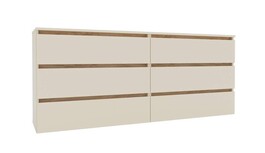 IDEA šuplíková komoda 1800, Satin / Gold Kraft oak