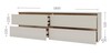 IDEA skříňka pod TV 1800, Satin / Gold Kraft oak
