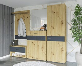 URBAN předsíňová sestava, dub Artisan/antracit