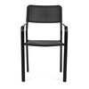 Zahradní židle, kov, plast, černá, AZC-H1021 BK