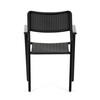 Zahradní židle, kov, plast, černá, AZC-H1021 BK